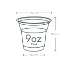 Lebomló hidegitalos pohár, PLA, 200ml, standard, minta nélkül, Ø 96 mm | 50 db/csomag