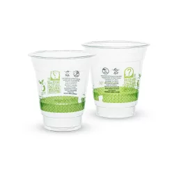 Lebomló hidegitalos pohár, PLA, standard, 340ml, piktogrammal - 50 db/csomag