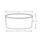Lebomló salátás doboz, 1000ml, fekete, kraft | 50 db/csomag