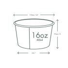 Lebomló levestartó, papír és PLA, 4,5 dl, Green Tree sorozat | 25 db/csomag