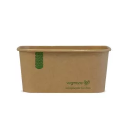   Lebomló salátás doboz, 1000 ml, szögletes, kraft | 50 db/csomag