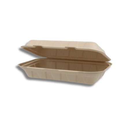 Bagasse Clamshell 230x150x75mm - 50pcs