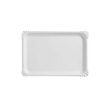 Szögletes papírtálca, fehér 18 x 26 cm - 250 db/csomag