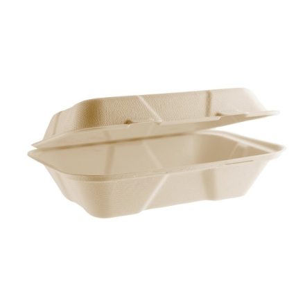 9 x 6in large bagasse clamshell