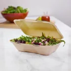 9 x 6in large bagasse clamshell