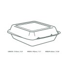 8in square bagasse lunch box