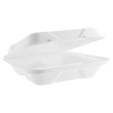9in 3-comp bagasse lunchbox