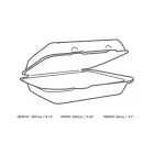 9 x 8in bagasse lunch box