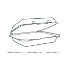 Elviteles doboz, 23*20 cm, lebomló cukornád