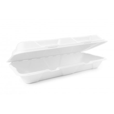12x6in bagasse clamshell