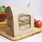 6 x 3 x 9in kraft NatureFlex window bloomer bag