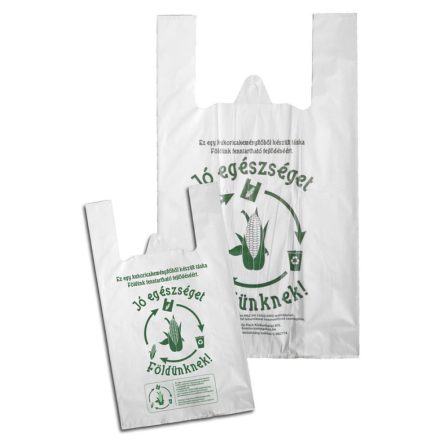 Medium compostable carrier bag, 30*50 extra strong