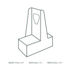 Környezetbarát 2 poharas, füles pohárhordozó | 250 db/karton