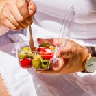 8oz PLA hinged deli container