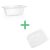 12oz PLA rectangular deli container with lid (bundle)