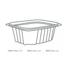 32oz PLA rectangular deli container with lid (bundle)