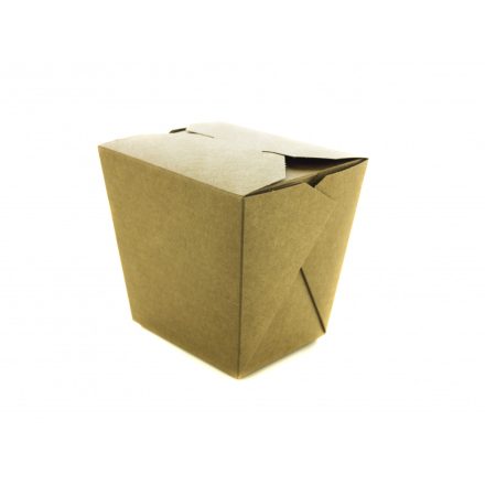 Lebomló ételtároló doboz, karton, zsírálló bevonattal, 9 dl | 400 db/karton