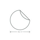 45mm round write-on compostable sticker